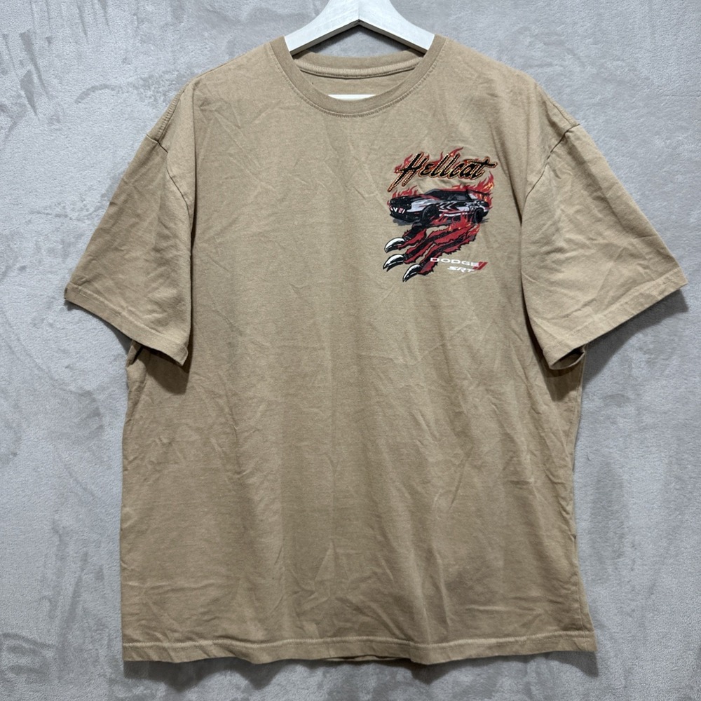 Dodge x Reason Limited Edition SRT Hellcat T-Shirtā Men's XL Khaki Short Sleeve